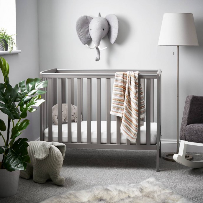 Obaby Cot Spacesaver Bantam Taupe Grey