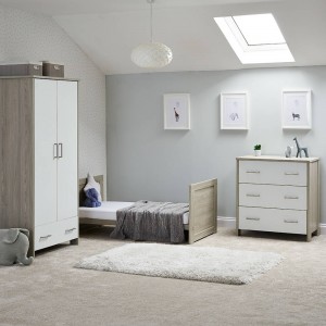 Obaby Nika Nursery Set Grey Wash with White Obaby Nika Nursery Set Grey Wash with White
