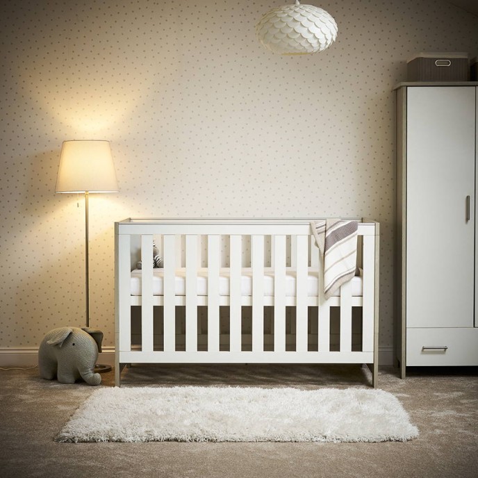 Obaby Nika Nursery Set - Grey Wash with White