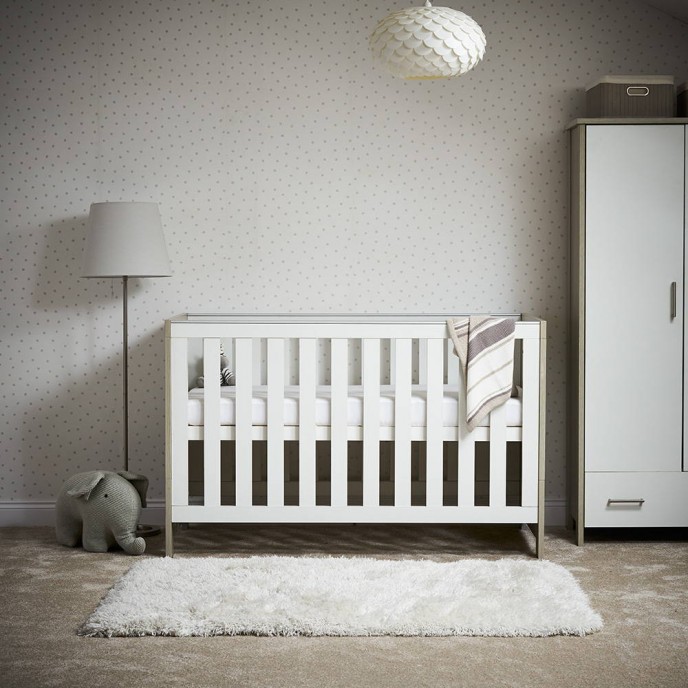 Obaby Nika Nursery Set - Grey Wash with White