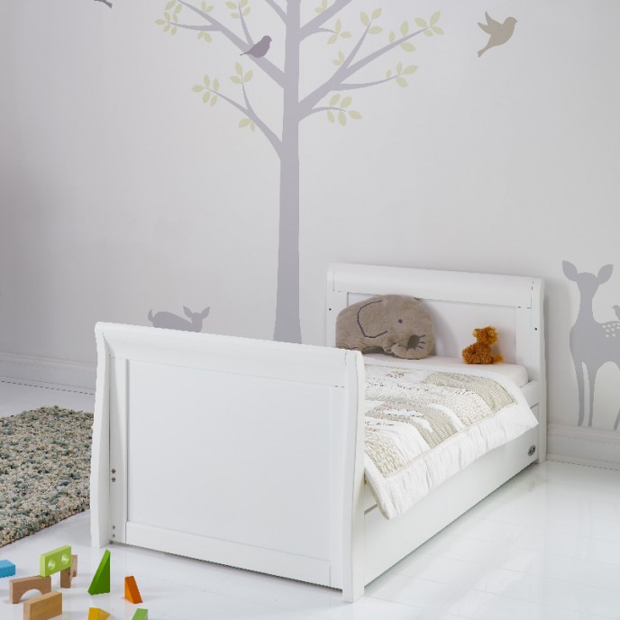 OBaby Cotbed Stamford Sleigh White