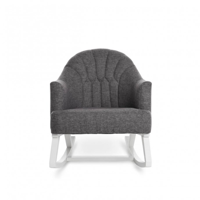 Obaby Rocking Chair Roundback - White with Grey Obaby Rocking Chair Roundback - White with Grey