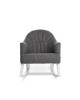 Obaby Rocking Chair Roundback - White with Grey Obaby Rocking Chair Roundback - White with Grey