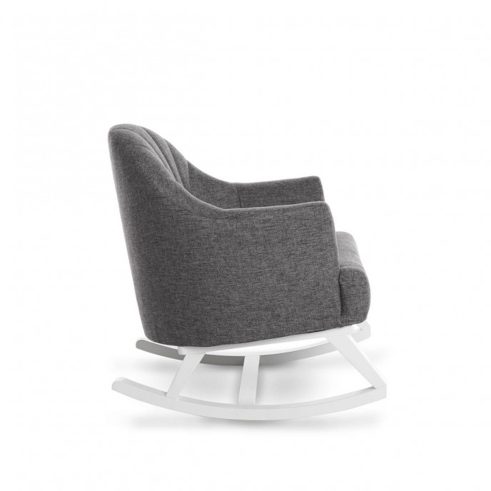Obaby Rocking Chair Roundback - White with Grey Obaby Rocking Chair Roundback - White with Grey