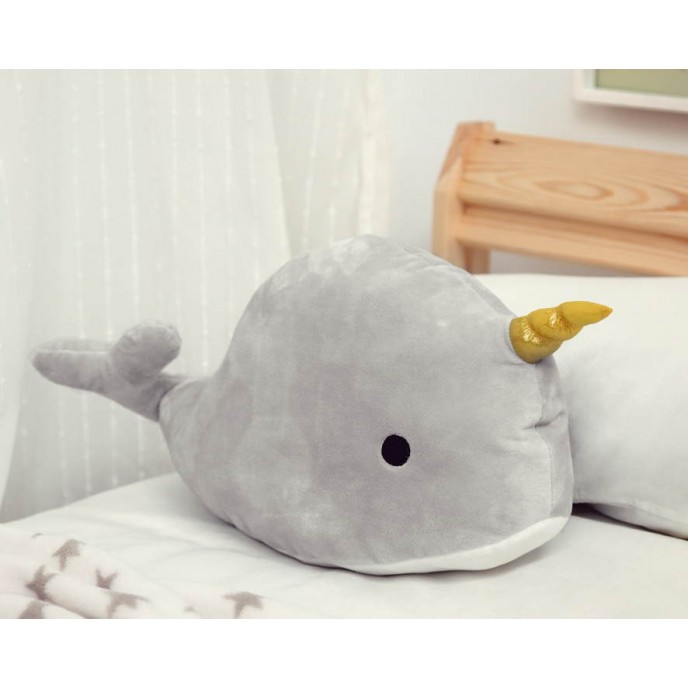 Kiokids Cuddly Narwahl Grey 45cm