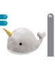 Kiokids Cuddly Narwahl Grey 45cm