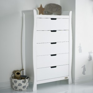 Obaby Tall Chest of Drawers Stamford White