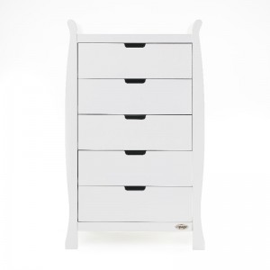 Obaby Tall Chest of Drawers Stamford White