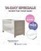 Obaby Cot Nika Mini White Wash 