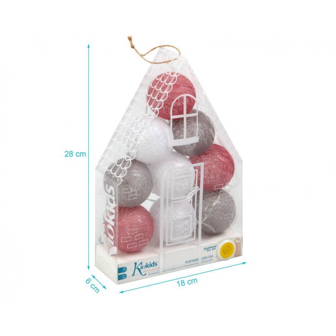 Kiokids Led String Lights Pink Kiokids Led String Lights Pink