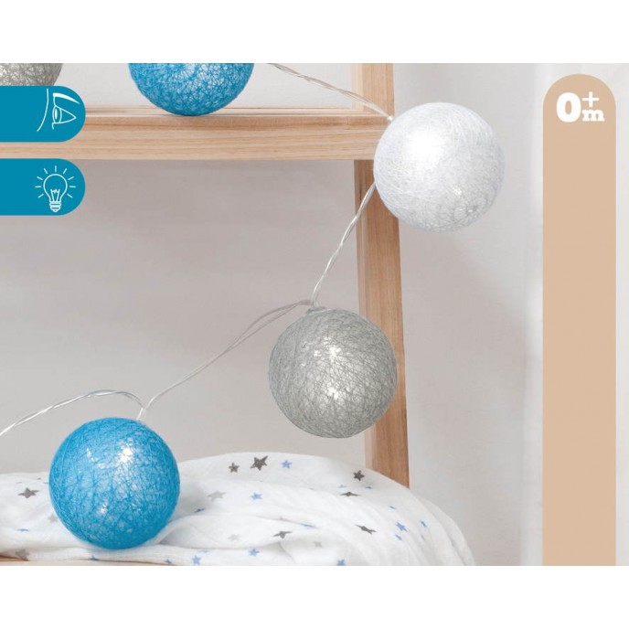 Kiokids Led String Lights Blue