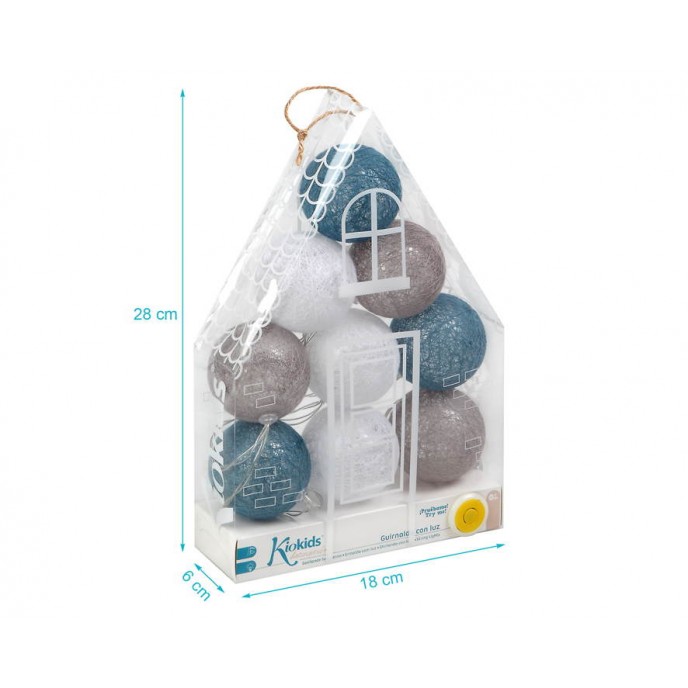 Kiokids Led String Lights Blue