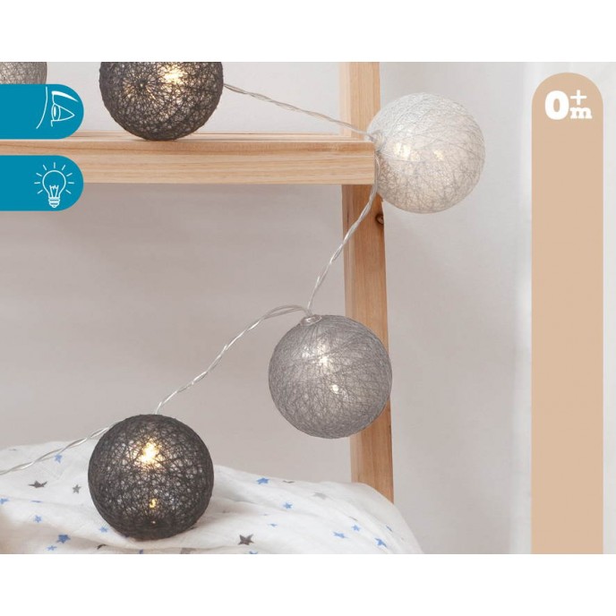 Kiokids Led String Lights Grey