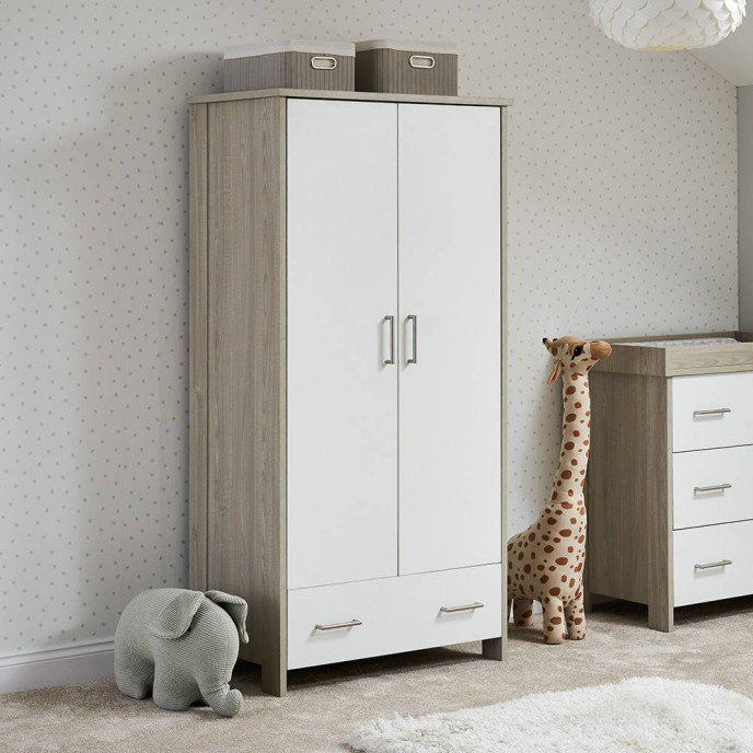 Obaby Nika Nursery Set - Grey Wash with White