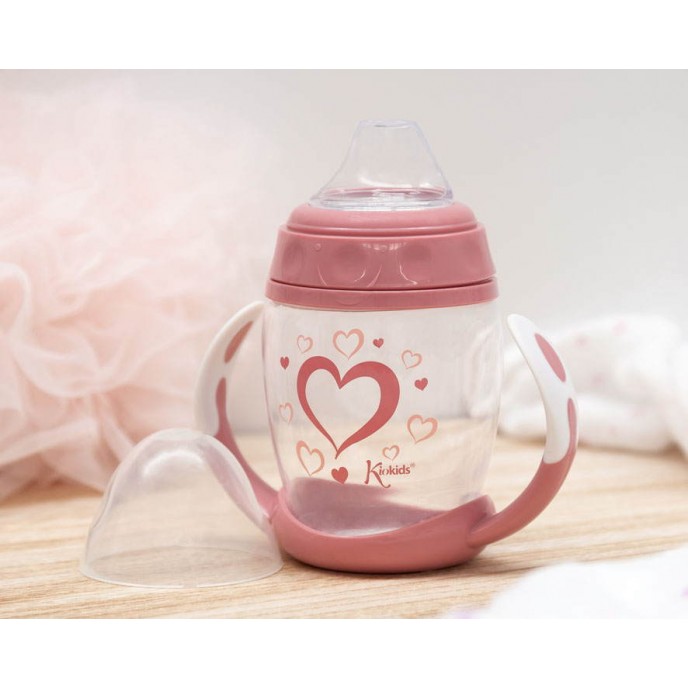 Kiokids Trainer Cup 270ml Pink Hearts