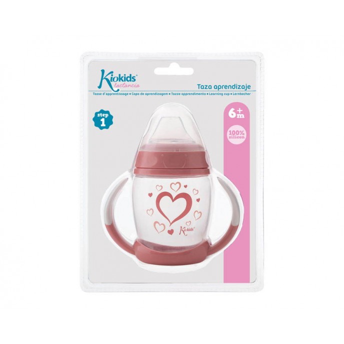 Kiokids Trainer Cup 270ml Pink Hearts