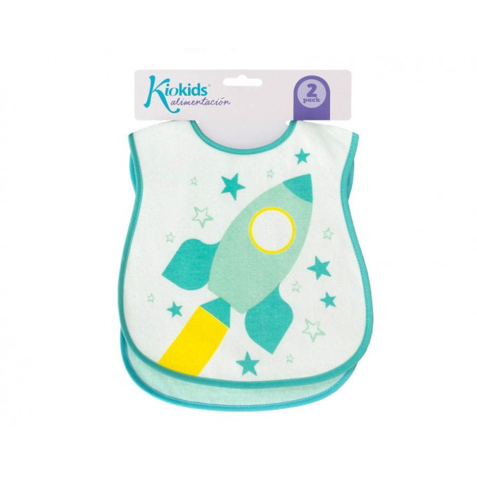 Kiokids Bibs 2pc Blue Stars