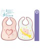 Kiokids Bibs 2pc Pink Hearts