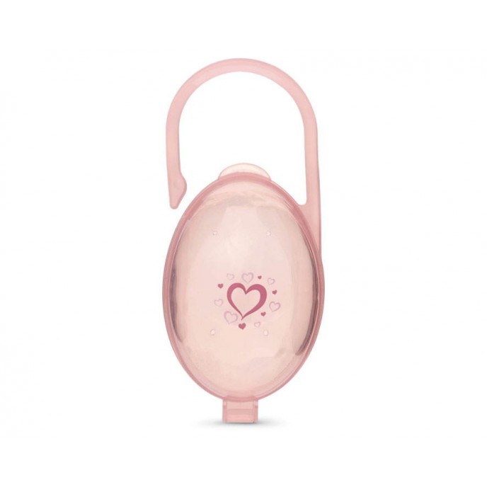Kiokids Soother Holder Hearts Pink Kiokids Soother Holder Hearts Pink
