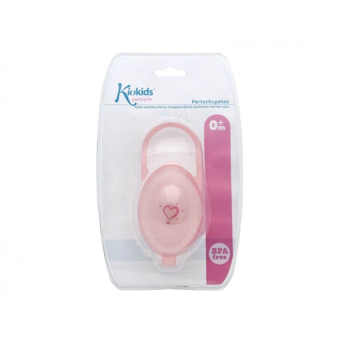Kiokids Soother Holder Hearts Pink Kiokids Soother Holder Hearts Pink