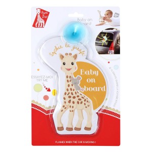 Sophie La Girafe Baby On Board Flash Sign  Sophie La Girafe Baby On Board Flash Sign