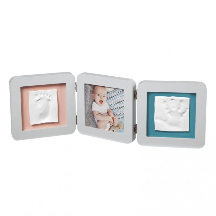 Baby Art Baby Touch Duo Cast and Photo Frame Pastel