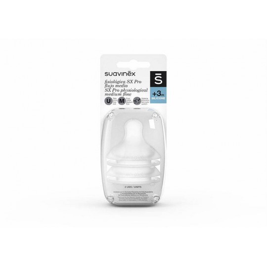 Suavinex Physiological SX Pro Bottle Teat Medium 3m+