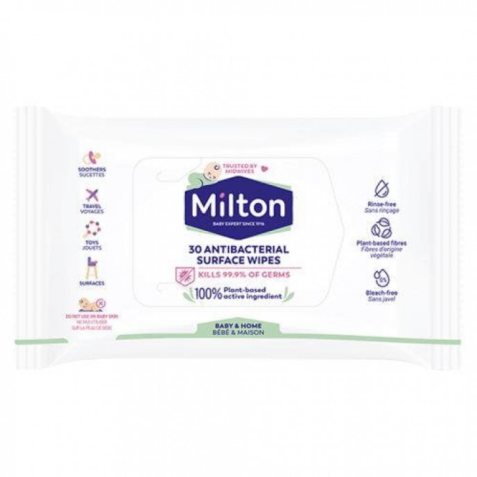 Milton Antibacterial Surface Wipes 30pk