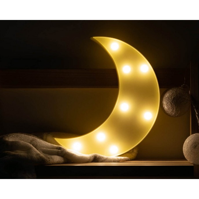 Kiokids LED Wall Mounted Moon Yellow