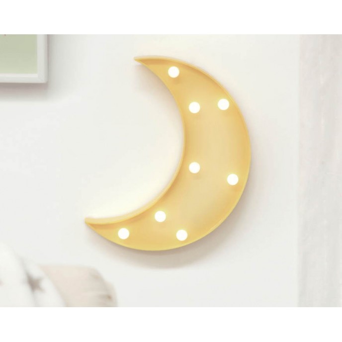 Kiokids LED Wall Mounted Moon Yellow