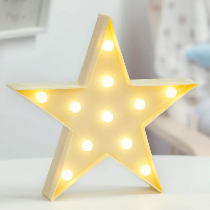 Kiokids LED Wall Mounted Star Yellow