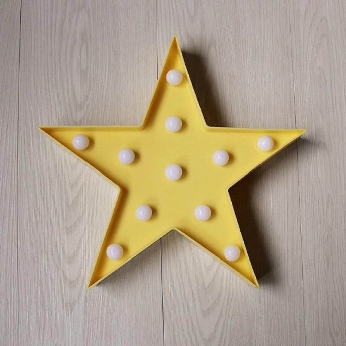 Kiokids LED Wall Mounted Star Yellow