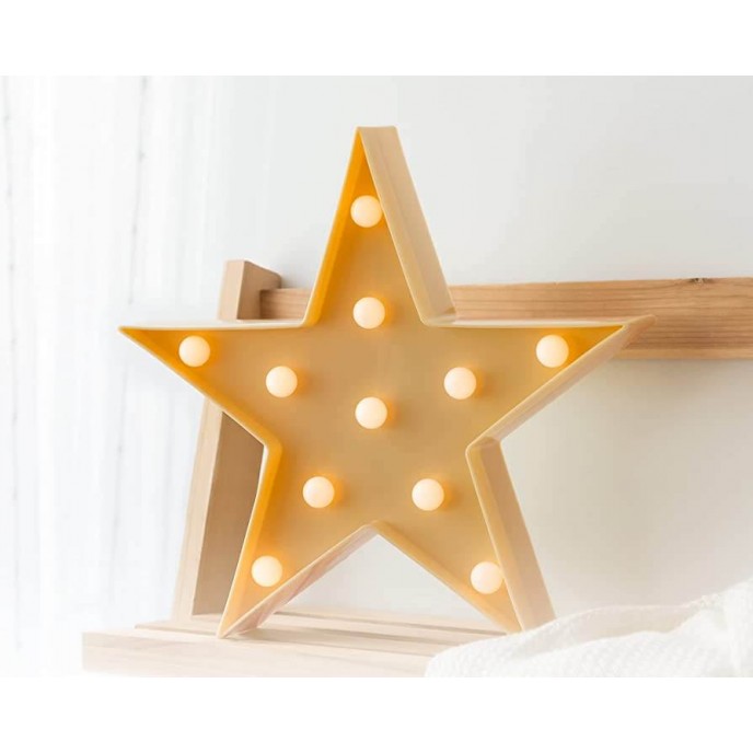 Kiokids LED Wall Mounted Star Yellow