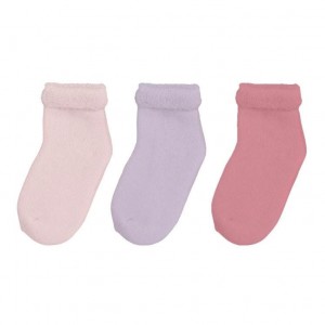 TKS Socks Pink & Mauve 3pk 0/3m