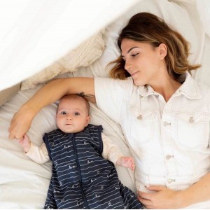 TKS Sleeping Bag with Sleeves 0-6m Love Navy