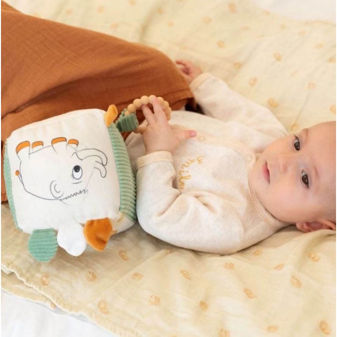 TKS Activity Plush Cube Diplododo Dino TKS Activity Plush Cube Diplododo Dino