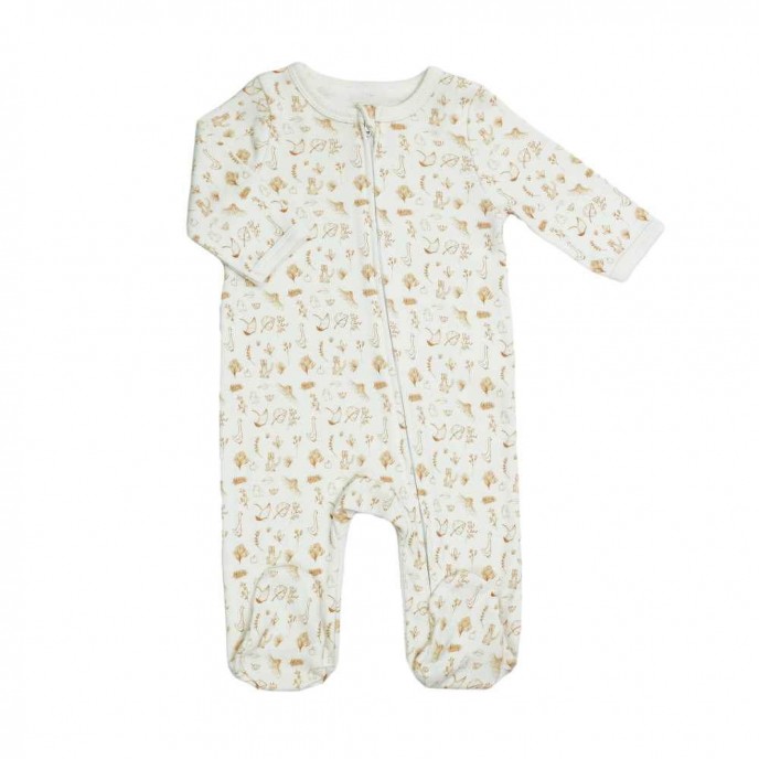 TKS Babygrow with Zipper 1m White