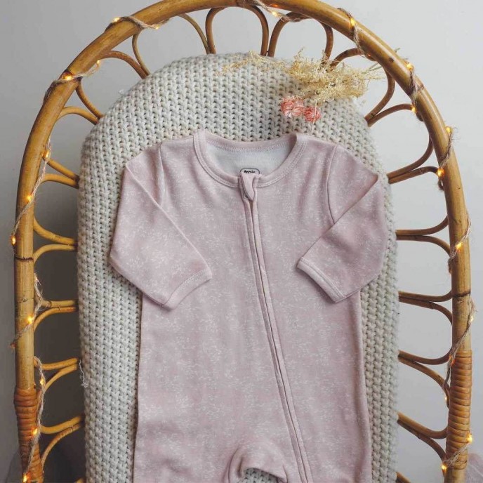TKS Babygrow with Zipper 1m Pink