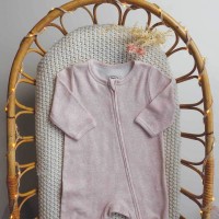 TKS Babygrow with Zipper 0m Pink