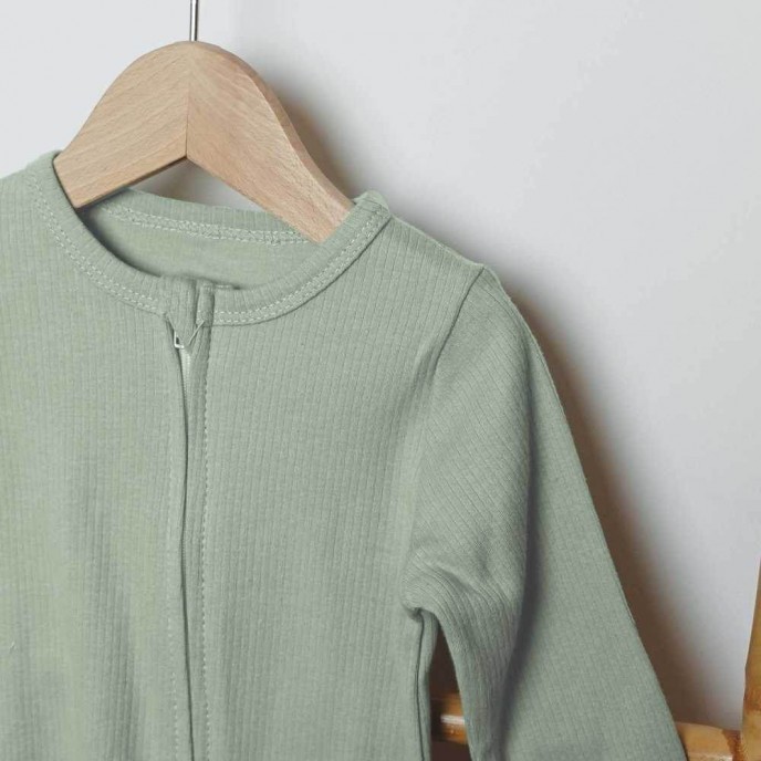 TKS Babygrow with Zipper 1m Sage Green
