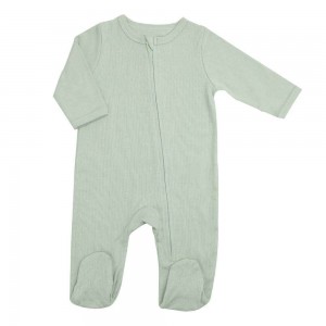 TKS Babygrow with Zipper 0m Sage Green