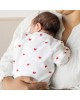 TKS Babygrow Velour 1m Red Hearts TKS Babygrow Velour 1m Red Hearts