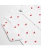 TKS Babygrow Velour 0m Red Hearts TKS Babygrow Velour 0m Red Hearts