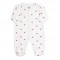 TKS Babygrow Velour 0m Red Hearts