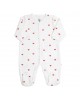 TKS Babygrow Velour 0m Red Hearts TKS Babygrow Velour 0m Red Hearts