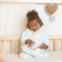 TKS Sleeping Bag with Removable Sleeves Blue Hearts 6-18m
