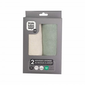 TKS Changing Mat Cover 2pk Sable & Sage