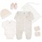 TKS Newborn Set 6pc Pink Flowers