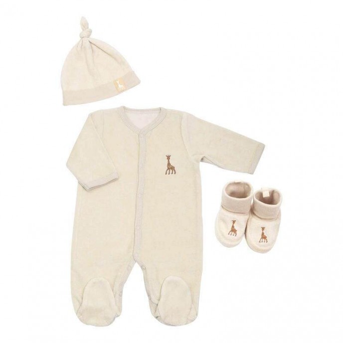 TKS Newborn Set 3pc Sophie la Girafe Sand TKS Newborn Set 3pc Sophie la Girafe Sand