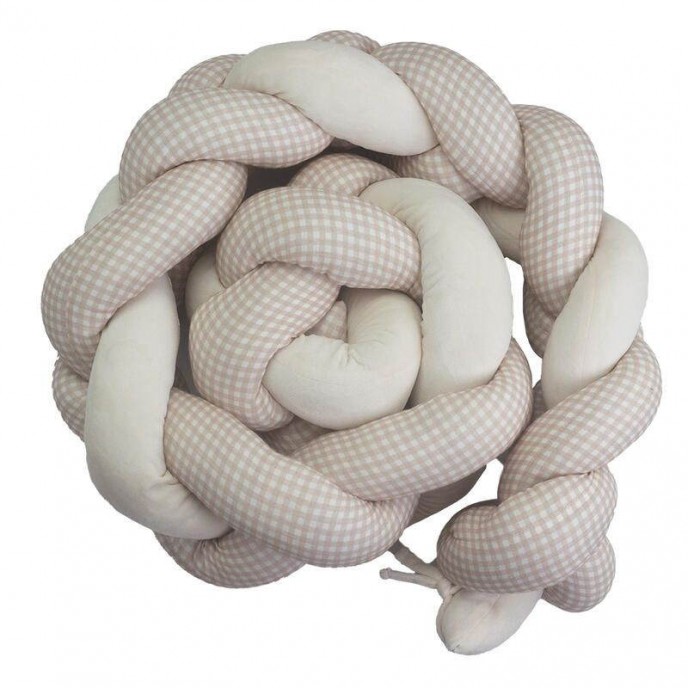 TKS Bed Bumper Braid 200cm Vichy Ecru